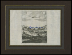 MERLAU, Gesamtansicht, Kupferstich Von Merian Um 1645 - Estampes & Gravures