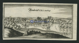 NIENBRÜGGE/OCKER, Gesamtansicht, Kupferstich Von Merian Um 1645 - Estampes & Gravures