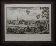 SCHWACHHAUSEN A.d.Aller, Gesamtansicht, Kupferstich Von Merian Um 1645 - Estampas & Grabados