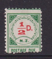 NEW ZEALAND  - 1899 Postage Due  Wmk Single Lined NZ And Star Wide Apart 1/2d Hinged Mint - Fiscal-postal