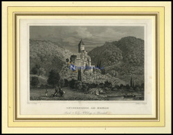 ZWINGENBERG AM NECKAR, Gesamtansicht, Stahlstich Von Foltz/Umbach Um 1840 - Prenten & Gravure