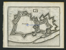 STENAY, Grundrißplan, Kupferstich Von Merian Um 1645 - Litografía