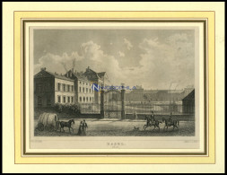 BASEL: Das Neue Spital, Stahlstich Von Höfle/Höfer Um 1840 - Lithografieën