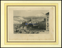 FREIBURG, Gesamtansicht, Stahlstich Von Payne, 1840 - Litografía