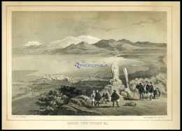 HAKODADI, Vom Telegraphen-Berg Gesehen (Hakodadi From Telegraph Hill), Getönte Lithographie Aus Narrative Of The Expedit - Litografía