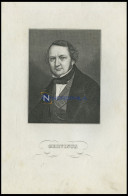 Georg Gottfried Gervinus, Historiker, Stahlstich Um 1840 - Litografía