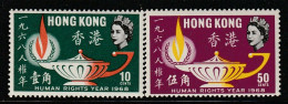 HONG KONG - N°238/9 ** (1968) Droits De L'homme - Unused Stamps