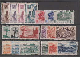 Saint Pierre Et Miquelon 1947 Série Courante 325-343, 19 Val * Charnière MH - Unused Stamps