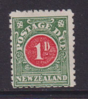 NEW ZEALAND  - 1902 Postage Due  Wmk Single Lined NZ And Star Close 1d Hinged Mint - Post-fiscaal