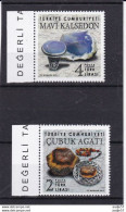 Turkey 2019 MiNr. 4467/68 Minerals And Presious Stones. Cubuk Agate And Blue Chalcedony MNH ** - Neufs