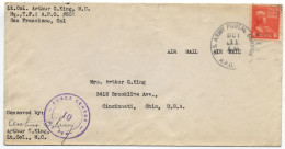 1943-44 NLLE CALEDONIE 4 LETTRES DE MILITAIRES AMERICAINS EN NC PENDANT LA 2° GUERRE MONDIALE DONT 1 PLI DE SERVICE - Covers & Documents