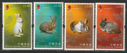 HONG KONG - N°1486/9 ** (2011) Année Du Lapin - Ongebruikt