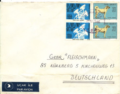 Turkey Cover Sent Air Mail To Germany 15-7-1975 (the Cover Is Folded At The Bottom) - Storia Postale