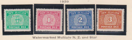 NEW ZEALAND  - 1939 Postage Due  Wmk Mult NZ And Star Set Hinged Mint - Postal Fiscal Stamps