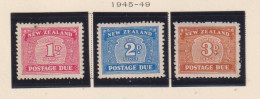 NEW ZEALAND  - 1945-49 Postage Due  Set Hinged Mint - Post-fiscaal