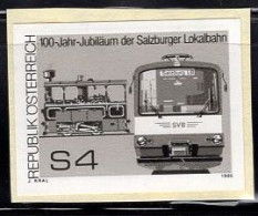 AUSTRIA(1986) Salzburg Local Railway. Black Print. Scott No 1356, Yvert No 1683. - Essais & Réimpressions