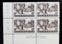 Canada 1950 Plate Block MNH Sc 301**  10c Fur Resources - Unused Stamps