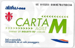 ABBONAMENTO BUS USATO ATAF FIRENZE AGILE 20E NUOVO TIPO - Europa