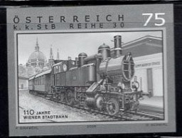 AUSTRIA(2008) Vienna Urban Railway. Black Print. - Probe- Und Nachdrucke