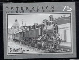 AUSTRIA(2008) Vienna Urban Railway. Black Print. - Proofs & Reprints