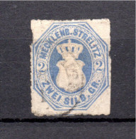 Mecklenbourg-Strelitz 1864 Old 2 Sgr. Stamp (Michel 5) Used, With Faillures - Mecklenbourg-Strelitz