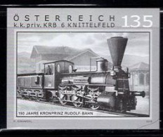 AUSTRIA(2018) Rudolph Railway. Black Print. 150th Anniversary. - Proofs & Reprints