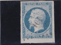 FRANCE - 1852 -LOUIS-NAPOLEON - N° 10 - 25 C BLEU - BORD DE FEUILLE - 1852 Louis-Napoléon