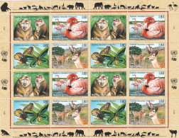 Naciones Unidas Ginebra Nº 349 Al 352 En Hoja De 4 Series - Unused Stamps