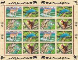 Naciones Unidas Ginebra Nº 389 Al 392 En Hoja De 4 Series - Unused Stamps