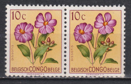 Paire De Timbres Neufs** Du Congo Belge De 1952 Fleurs MNH N° 302 - Neufs