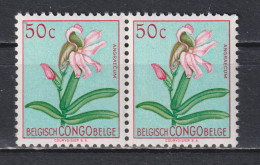 Paire De Timbres Neufs** Du Congo Belge De 1952 Fleurs MNH N° 307 - Neufs