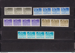 Netherlands Pays Bas Nederland NVPH 1108R / 1112R Rolzegel Strip Crouwel 1976 MNH** - Ongebruikt