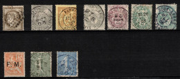 Algérie Française: 10 Timbres Français Oblitérés En Algérie Jusqu'en 1924 - Collections, Lots & Series