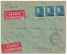 TP 430 (3) Poortman S/L. Exprès Non Censurée Obl. BXL 1 ( D-K) 1/6/41 > Waalwijk C. D'arrivée Pas De Trace De Censure !! - WW II (Covers & Documents)