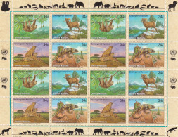 Naciones Unidas Nueva York Nº 872 Al 875 En Hoja De 4 Series - Unused Stamps