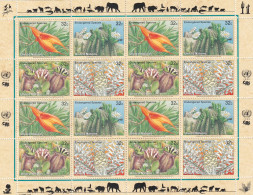Naciones Unidas Nueva York Nº 695 Al 698 En Hoja De 4 Series - Unused Stamps