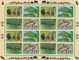 Naciones Unidas Nueva York Nº 651 Al 654 En Hoja De 4 Series - Unused Stamps