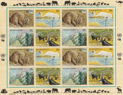 Naciones Unidas Nueva York Nº 628 Al 631 En Hoja De 4 Series - Unused Stamps