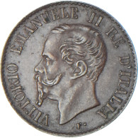 Monnaie, Italie, Centesimo, 1867, Milan, TTB+, Cuivre, KM:1.1 - 1861-1878 : Victor Emmanuel II.