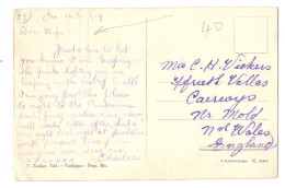 WAR MESSAGE JAN 14TH 1919 MRS C VICKERS FFREETH VILLAS CAERWYS NR MOLD WALES ENGLAND FLINTSHIRE - Flintshire
