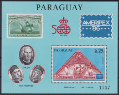 F-EX45229 PARAGUAY MNH 1986 DISCOVERY OF AMERICA BARCOS SHIP COLUMBUS AMERIPEX.  - Christophe Colomb