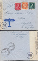 Conge Belge 1945-Lettre Par Avion De Bruxelles Vers Thysville-Bas Congo Belge.Censurée.........(EB) AR-01480 - Used Stamps