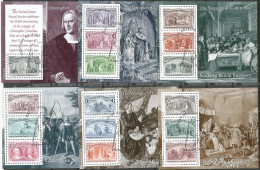 USA 1992 Columbian Set Columbus Colombo SC.#2624/29 Cpl 6 Souvenir Sheet With FD Cancellation - Hojas Completas