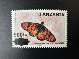 Tanzania Tanzanie Tansania 2020 Mi. 5455 Surchargé Overprint Butterfly Papillon Schmetterling Acraea Petraea - Mariposas
