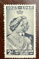 P) 1948 SOLOMON ISLAND, KING GEORGE VI ROYAL SILVER WEDDING, XF - Salomonen (...-1978)