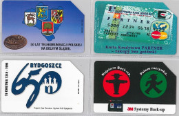 LOT 4 PHONE CARD- POLONIA (E29.38.1 - Poland