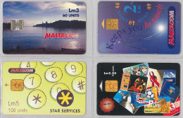 LOT 4 PHONE CARD- MALTA (E27.35.1 - Malte