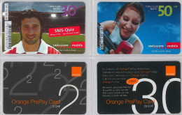 LOT 4 PREPAID PHONE CARD- SVIZZERA (E26.28.5 - Suisse