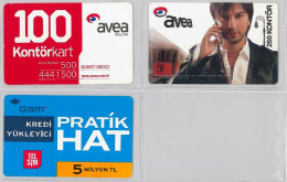 LOT 3 PREPAID PHONE CARD- TURCHIA (E24.34.1 - Turchia