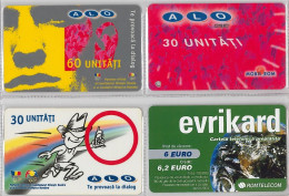 LOT 4 PREPAID PHONE CARD- ROMANIA (E37.27.5 - Romania